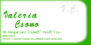 valeria csomo business card